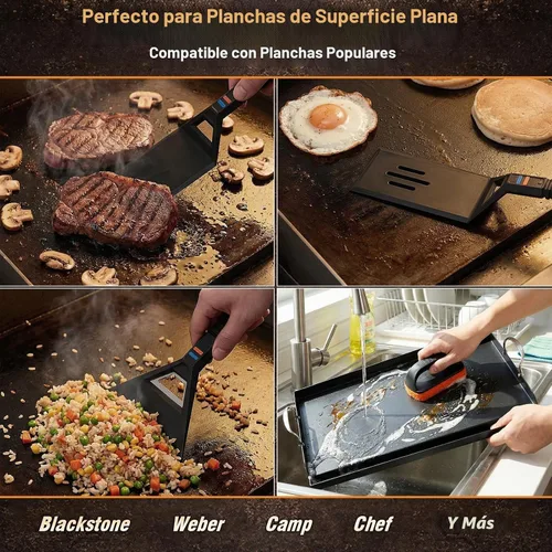 Vista 4 de Utheer Plancha de hierro fundido de 17 x 13 pulgadas para parrilla de gas