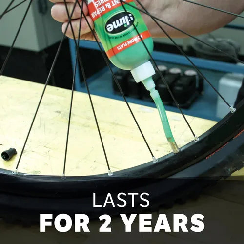 Vista 4 de Slime 10204 Sellador de reparación de pinchazos de tubo de bicicleta con bomba, prevención y reparación, adecuado para todas las bicicletas, botella