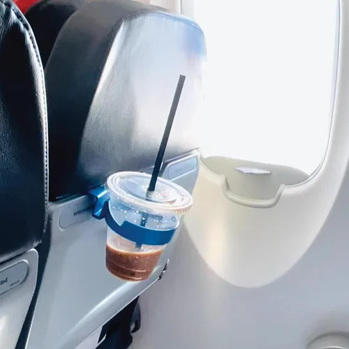 Vista 12 de FLYGA Accesorio de viaje con soporte para teléfono o bebida para avión (negro)