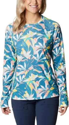 Vista 15 de Columbia womens Super Tidal Tee Long Sleeve Cypress Seamoss