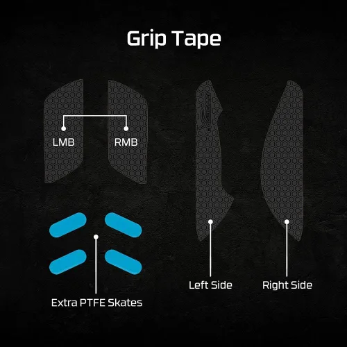 Vista 8 de HyperX Pulsefire Haste - Mouse ultraligero para videojuegos, 2.08 onzas, carcasa de panal hexagonal, cable USB HyperFlex, hasta 16000 DPI, 6 botones