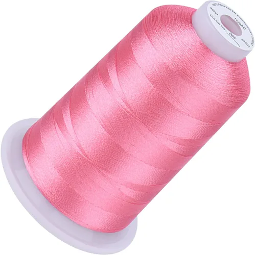 Vista 59 de Simthread 5500 yardas de hilo de bordar, 5000M de alto rendimiento 40WT 100% hilo de poliéster – 170+ colores vívidos, clasificado de alta velocidad