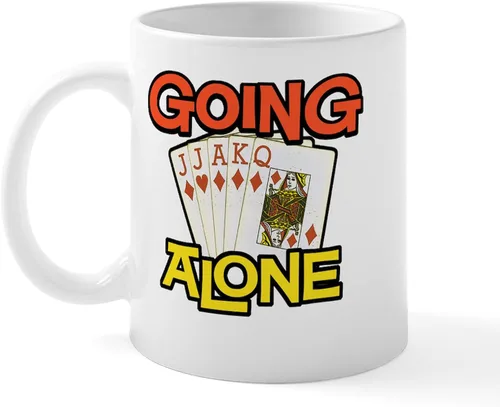 Vista 74 de CafePress Euchre Champ Mugs Taza de café de cerámica de 11 oz (11.0 fl oz)