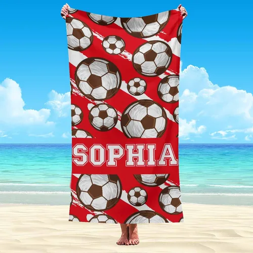 Vista 38 de Interestprint Toalla de piscina con nombre personalizado para niños, adultos y hombres, toalla de playa naranja personalizada con número