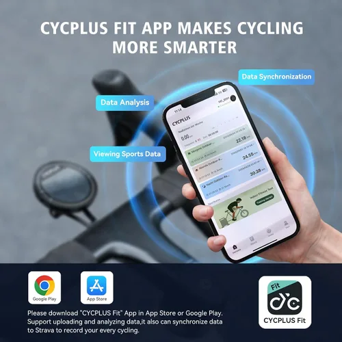 Vista 7 de CYCPLUS GPS Bike Computer, Wireless Cycling Computer, ANT+ Bluetooth Bicycle Speedometer Odometer IPX6 Waterproof, Rechargeable with 2.5″ Screen for