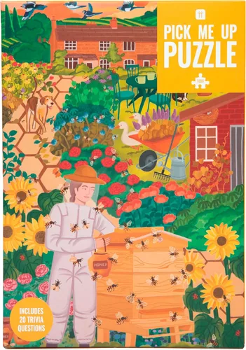 Vista 2 de Talking Tables Rompecabezas de festival de música de 1000 piezas para adultos con póster a juego y hoja de preguntas Colorido diseño ilustrado