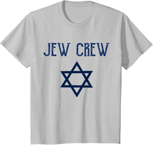 Vista 34 de Camiseta Jew Crew Jewish Star, gris, S