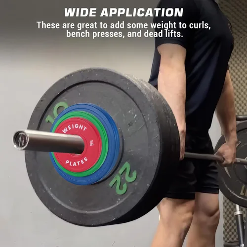 Vista 6 de 2 in Change Plates 1.25LB Pairs 2.5LB Pairs 5LB Pairs 10LB Pairs 17.5 LB 37.5 LB Set Fractional Weight Plates Set,Bumper plates for Gym Home,Rubber