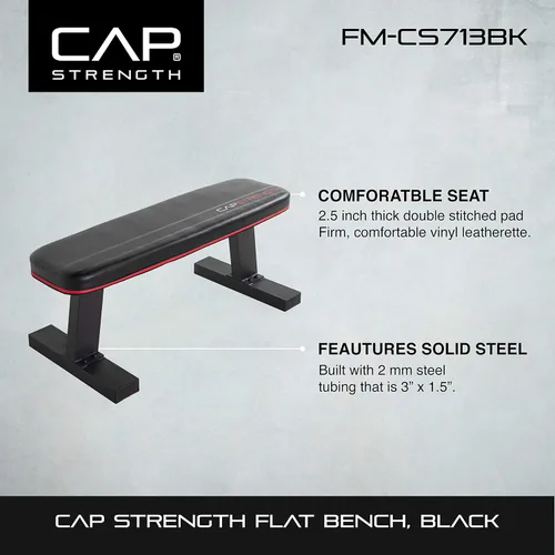 Vista 7 de CAP Barbell Banco utilitario plano