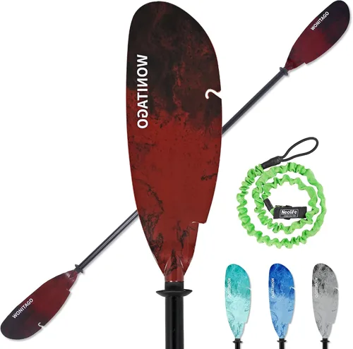 Vista 8 de Angler Kayak Paddle Adjustable Fishing Kayak Oar with Paddle Leash