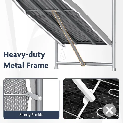Vista 6 de GOFLAME Tabla de planchar para colocar sobre la puerta, tabla de planchar colgante con soporte de hierro y marco de metal resistente, tabla