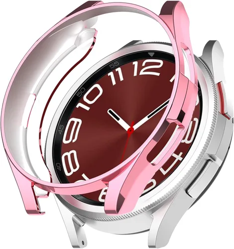 Vista 13 de Funda compatible con Samsung Galaxy Watch 6 Classic de 1.693 in 2023, suave TPU chapado en todo el contorno, a prueba de arañazos, funda protectora