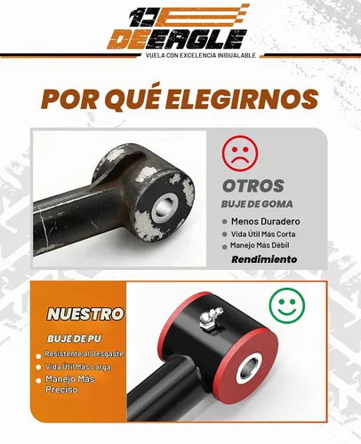 Vista 3 de DEEAGLE Brazos de control superiores F150 de 2-4 pulgadas, brazo de control delantero ajustable para F150 2004-2020, UCA con rótula engrasable