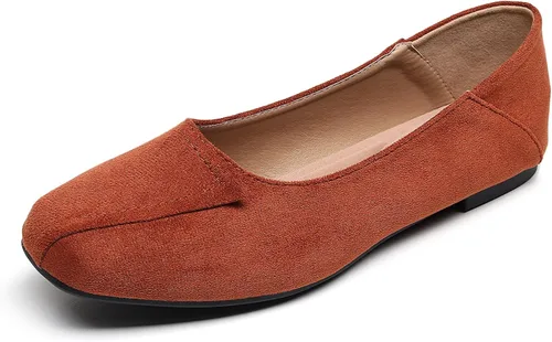 Vista 16 de VenusCelia - Zapatos bajos de baile para mujer Beige (Beige PU)