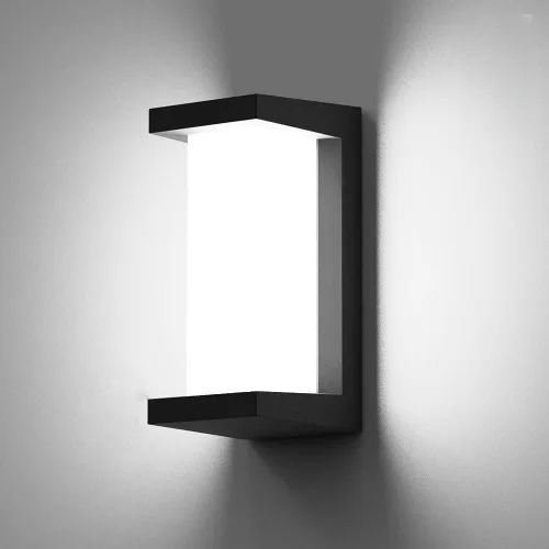 Vista 9 de Sytmhoe Luces de pared exteriores del anochecer al amanecer, moderna lámpara LED para exteriores, aplique de pared negro de 3000 K, luz exterior