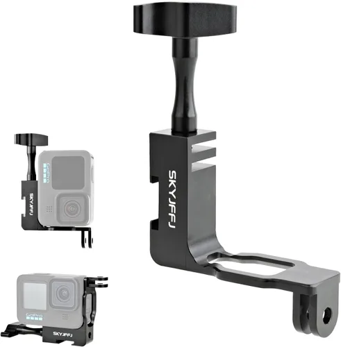 Vista 10 de Adaptador de soporte vertical de aluminio de 90 grados para GoPro Hero 13/12/11/10/9 Negro (ala voladora)