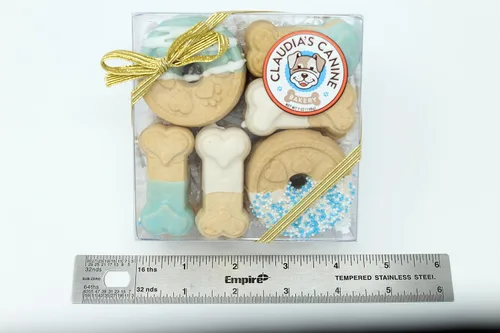 Vista 6 de Claudia's Canine Bakery - Caja de regalo de galletas gourmet para perros Blue Buddies