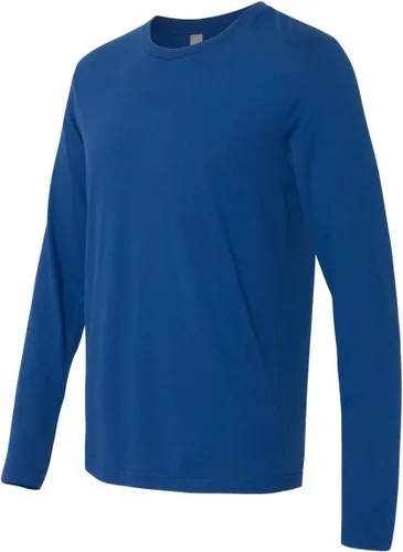 Vista 2 de Next Level - Camiseta de manga larga de algodón para hombre, talla S, color azul marino