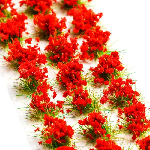 Vista 3 de 90 unidades de racimo de flores coloridas en miniatura para vegetación, grupos de vegetación estática, para tren, paisaje, ferrocarril, paisaje