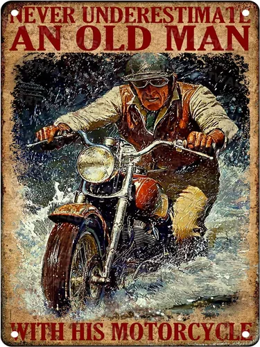 Vista 9 de ARTWALLURE Letrero de metal vintage de motocicletas con texto en inglés «Girl Biker No One is Perfect Except Woman Rides» para cafetería, bar