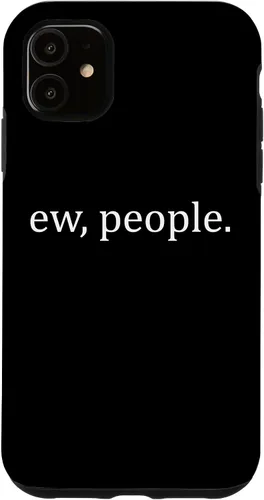 Vista 8 de Ew People - Funda de regalo para iPhone 17 con frases introvertidas y frases de memes