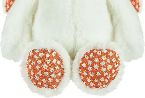 Vista 5 de DILLY DUDU - Conejo de peluche de conejo en flor de azahar, juguete de peluche de 10 pulgadas (crema)