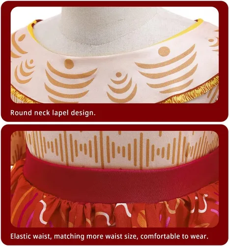 Vista 4 de Disfraz mágico para niñas, disfraz de fiesta de cumpleaños de Halloween, disfraz de cosplay con múltiples accesorios para niños