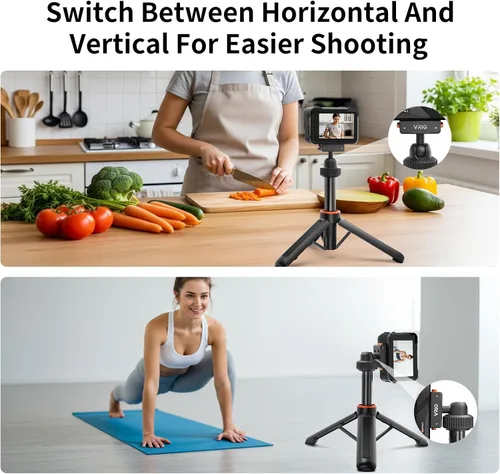 Vista 7 de VRIG 15.9" X5 Extended Mini cámara trípode para Insta360 X6/Ace Pro2