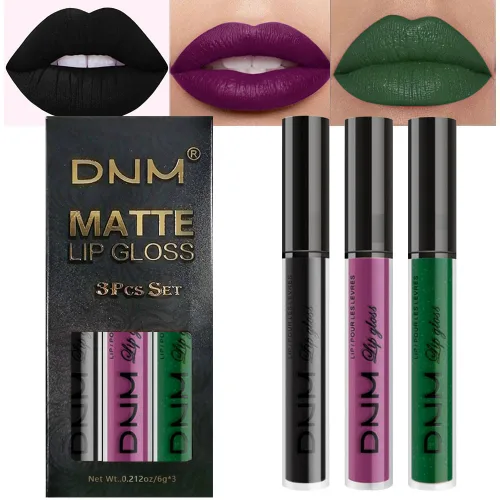 Vista 14 de evpct Juego de 2 lápices delineador de labios y lápiz labial líquido mate de 24 horas, color ciruela púrpura, maquillaje para mujer, lápiz labial