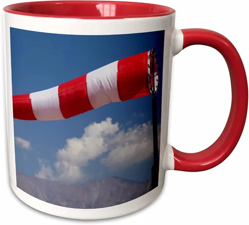 Vista 7 de 3dRose Calcetines de viento, aviación, aeropuerto de Vitacura, Santiago, Chile - SA05 DWA0057 -... - Tazas (taza_85852_4)