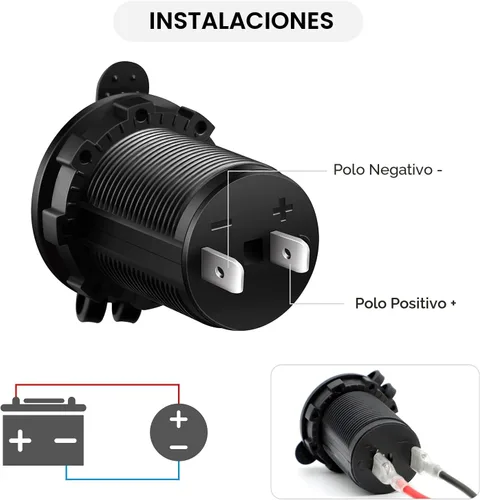 Vista 4 de ZHSMS - Enchufe para encendedor de cigarrillos, automóvil, motocicleta, ATV RV, enchufe para encendedor, toma de corriente, receptáculo de 12V Negro