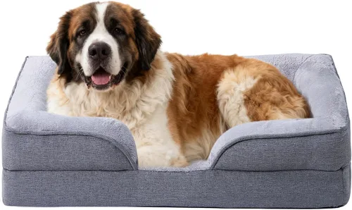 Vista 12 de [Usado] Makigued Cama ortopédica para perros medianos, sofá de espuma para mascotas con forro impermeable, funda extraíble lavable, parte inferior