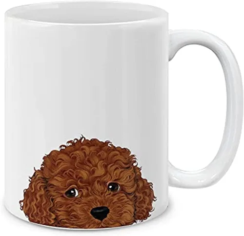 Vista 10 de MUGBREW Taza de cerámica con diseño de bichon frisé, taza para café o té, 325 ml