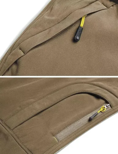 Vista 7 de MAGCOMSEN Men's Winter Pants 5 Zip Pockets Snow Ski Pants Fleece Lined Water Resistant Hiking Pants