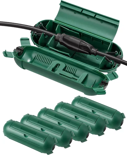 Vista 9 de DEWENWILS [Paquete de 3] Funda de seguridad para cable de extensión para exteriores, caja de conexión eléctrica resistente a la intemperie