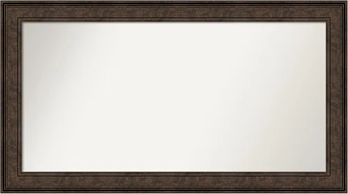 Vista 74 de Amanti Art Espejo de pared personalizado no biselado (25 x 25 pulgadas), marco de bronce acentuado, varios tamaños personalizados, espejo de baño