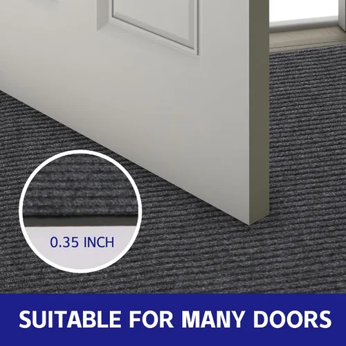 Vista 6 de Alfombra antideslizante de 3 x 10 pies, alfombra de pasillo para interiores y exteriores, alfombra con respaldo de goma, tapete comercial de pelo