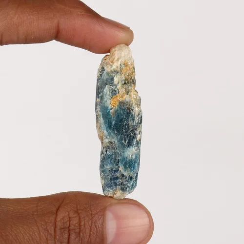 Vista 79 de GEMHUB Lápiz de cianita áspero pequeño con cristal curativo de cianita azul áspero suelto, tamaño pequeño, 9.7