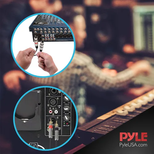 Vista 7 de Pyle PPRC-X05 Dual 5 pies. Cable de enlace de audio profesional XLR hembra a RCA macho