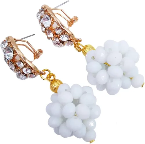 Vista 4 de Boda de Nigeria África Opaque White Beads Joyería Nupcial Sets lcf104