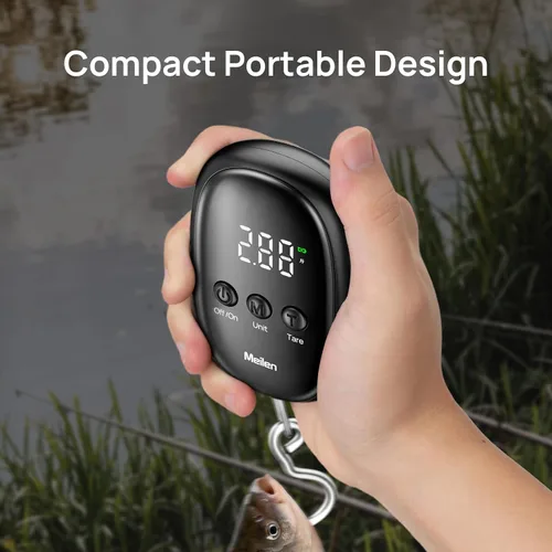 Vista 8 de Meilen Báscula de peso para equipaje, báscula digital de pesca de 110 libras110.2 lbs con colgante portátil, báscula de equipaje de maleta