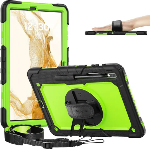 Vista 10 de Timecity - Funda para tablet Samsung Galaxy Tab S7 FE de 12,4 pulgadas, S7 y S8 Plus Funda protectora para tableta con protector de pantalla