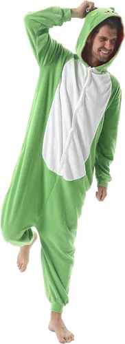 Vista 8 de SimZoo Pijama de animal para adultos, disfraz de cosplay de animales para hombres y mujeres, ropa de dormir unisex de una sola pieza