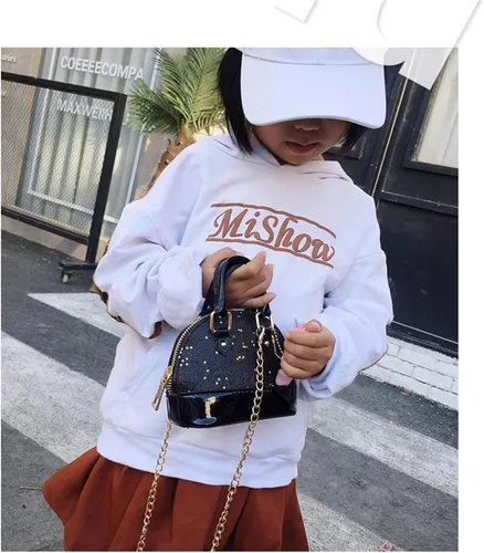 Vista 3 de Bolsos de princesa para niñas pequeñas, bolsa cruzada, cartera con forma de concha, bolsos para niños pequeños