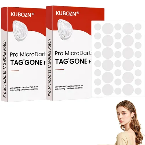 Vista 8 de KUBOZN Pro MicroDardos Patch, hidrocoloide con ácido salicílico, 144 unidades, cubierta invisible contra manchas (1 caja)