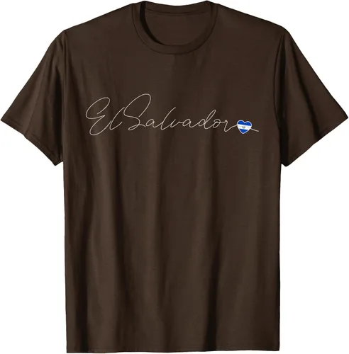Vista 6 de Camiseta Simple Love El Salvadoreño con diseño de corazón en El Salvador