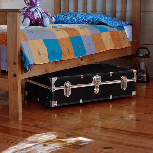Vista 7 de Seward - Maletero para debajo de la cama con ruedas y cerradura, negro, 31 pulgadas