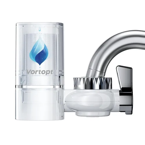 Vista 12 de Vortopt Filtro de grifo, certificado NSF, sistema de purificación de agua de alta eficiencia de 400 galones, eliminación rápida del 99% de cloro
