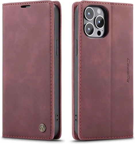 Vista 8 de SINIANL Funda de cuero para iPhone 13 Pro, cartera para iPhone 13 Pro, funda plegable con tapa y función atril magnética, funda protectora Negro
