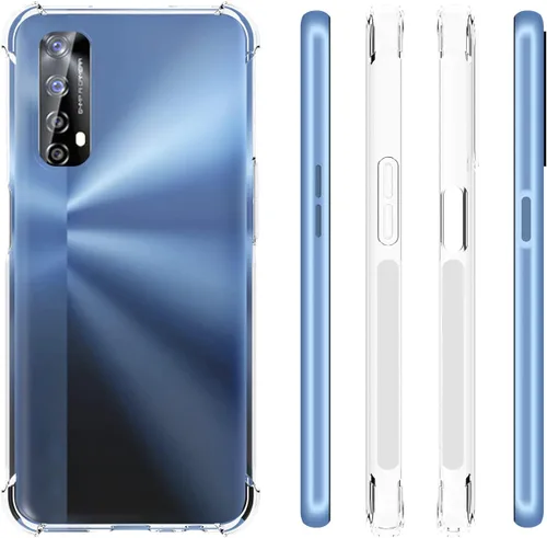 Vista 2 de USTIYA para Realme 7 caso TPU transparente cuatro esquinas cubierta transparente suave funda